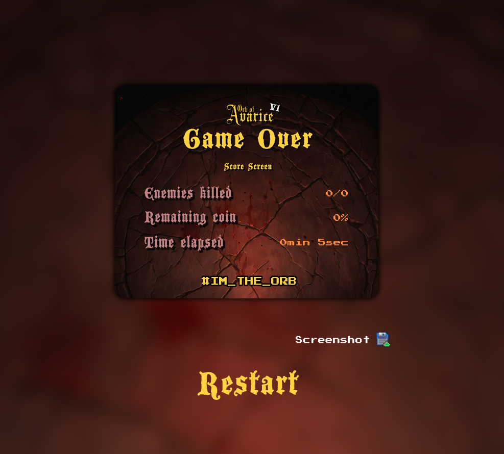 Écran Game Over — partage ton score