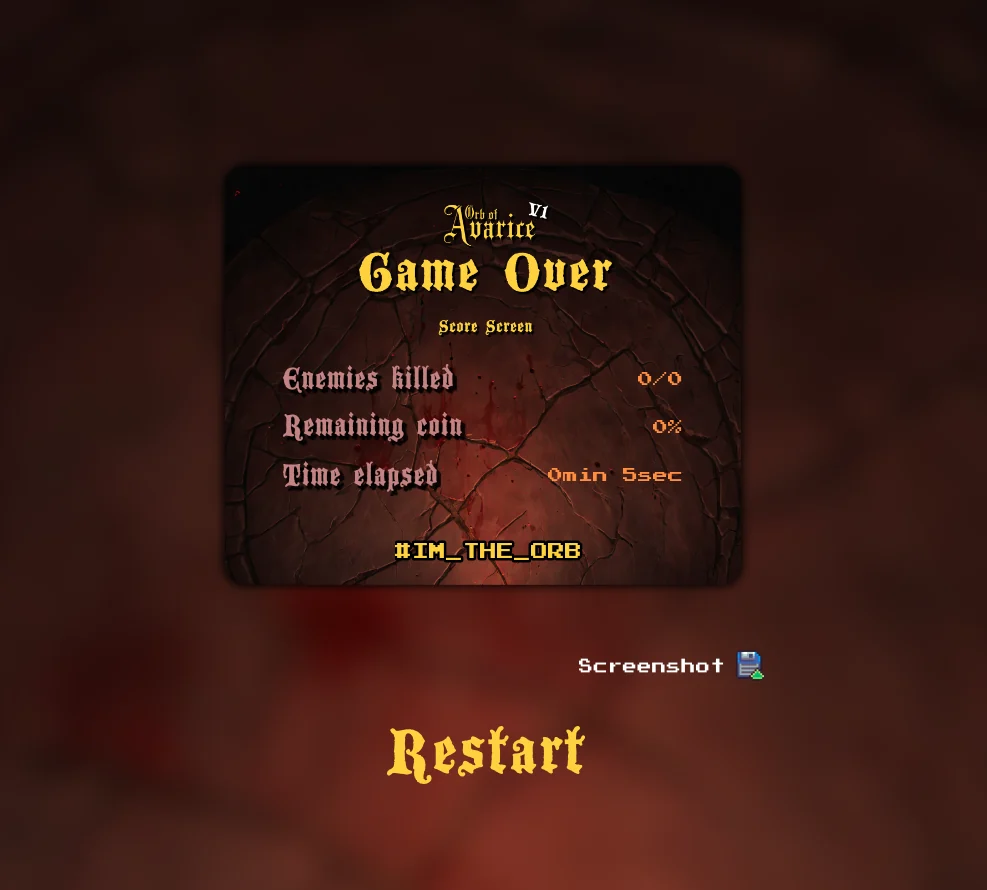 Écran Game Over — partage ton score