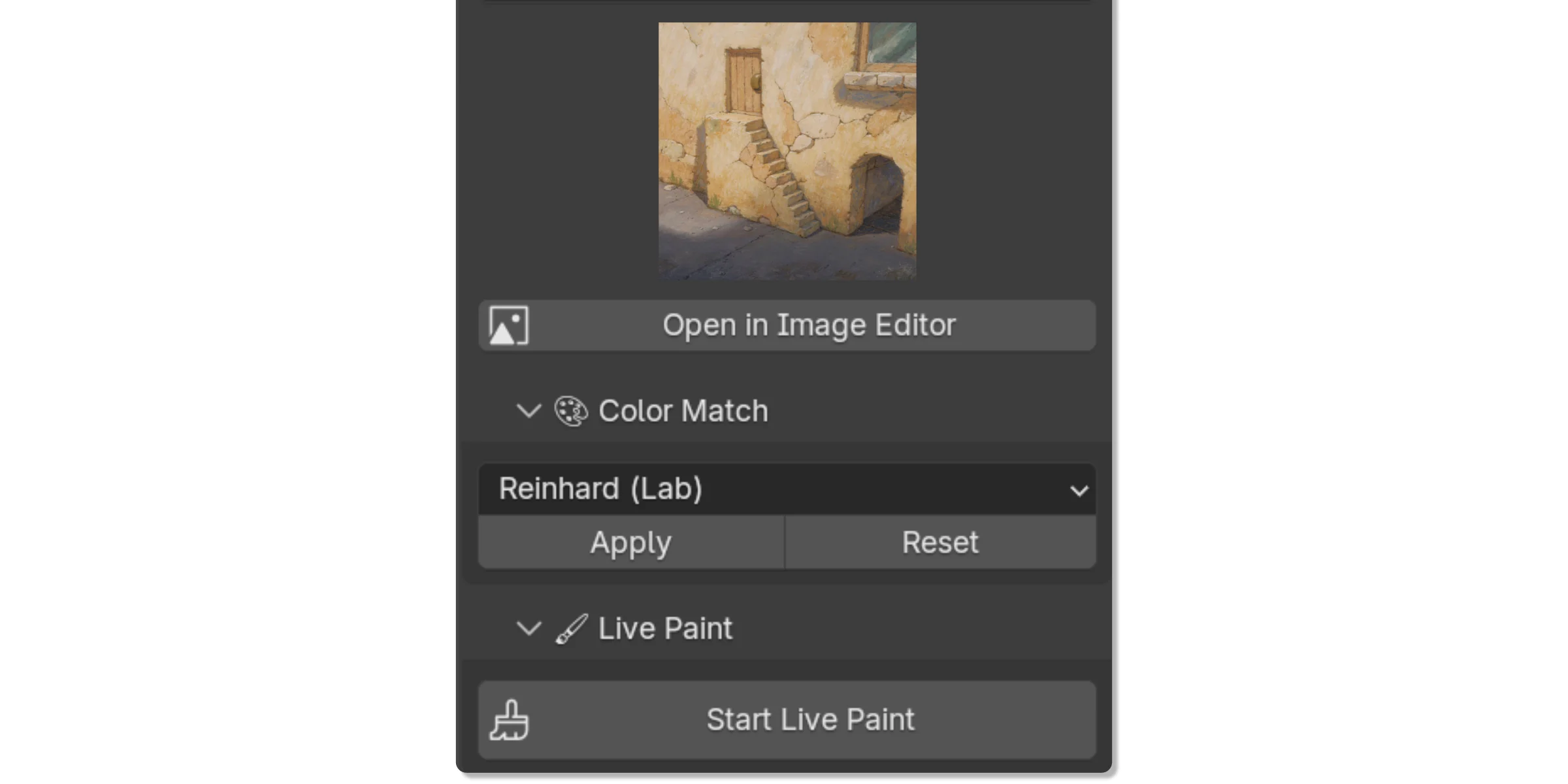 Live Paint panel with Color Match and Start Live Paint