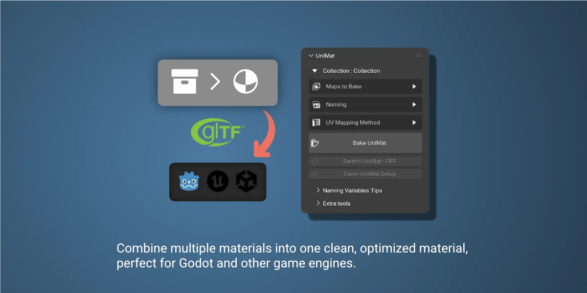 Export vers Godot, Unreal ou d'autres moteurs via glTF