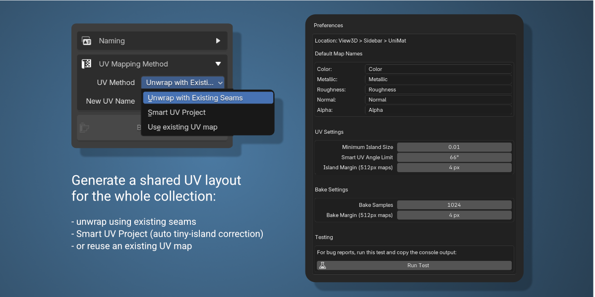 Méthodes UV et préférences